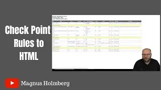 Check Point | Export rulebase to HTML