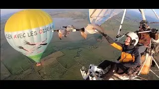 Vol ULM Montgolfière Cantal Oies Bernaches