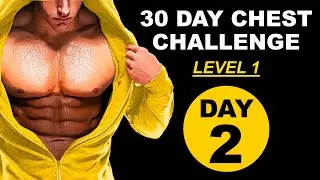 30 DAY CHEST challenge Day 2  - Level 1 🟡 Home chest workout beginners #chestworkout   #p4p