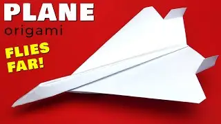 How to make origami paper plane. Paper airplane glider that fly too far!