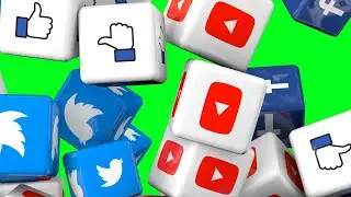 Social Media Icon Transition Green Screen | Graphics & Animation