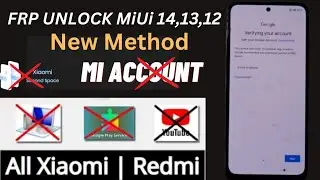 Mi Note 10 Pro Max Frp Bypass WithOut Pc MiUi 14, 13, 12 / Android 11, 12, 13 / All Redmi Frp New