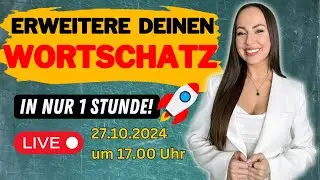 🚀1 Stunde WORTSCHATZ (Deutsch lernen | Wortschatz | Deutschkurs | Deutsch B1 B2 C1 C2)