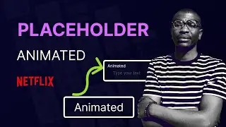 CSS Placeholder Animation Tailwind - React JS - Next Js 14