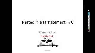 nested if..else statement in C