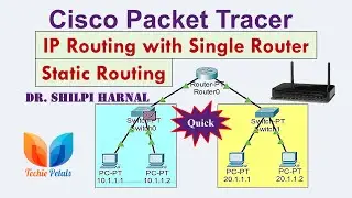 IP Routing with Single Router with cisco packet tracer | Default Routing | Simulating Routing