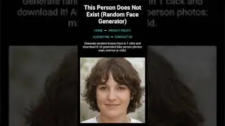 AI generated person - 'This Person Does Not Exist'