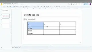 How to Center Table on Google Slides