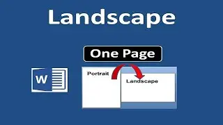 How to Landscape One Page in Word / Change A Single Page To Landscape In Word