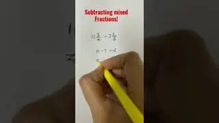How to Subtract Mixed Fractions 