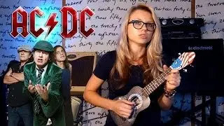 show MONICA Ukulele Разбор #2 - AC/DC - Back in Black (tutorial ENG subs)