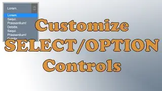 Custom Styling HTML SELECT/OPTION Dropdown Controls