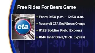 CTA offers free rides home from Bears game at Soldier Field