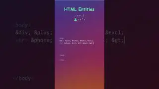 HTML Entities 