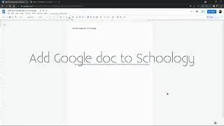 Add Google doc to Schoology