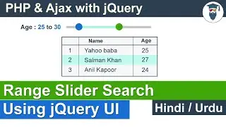 PHP Ajax - Range Slider Search Tutorial in Hindi / Urdu