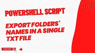 Export all Folders names  using powershell script