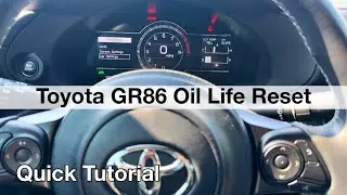 2022 Toyota GR86 Oil Life Reset  / scheduled maintenance reminder