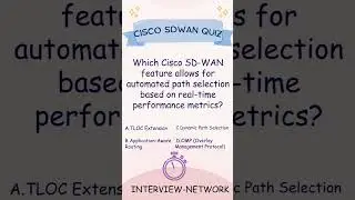 part -5 cisco sdwan scenario based Quiz #sdwan #shorts #shortviral #cisco