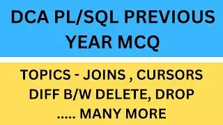 tcs elevate wings1 2022 dca pl/sql previous year mcq |tcs dca plsql syllabus studymaterials