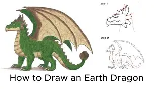 How to Draw an Earth Dragon | Step-by-Step Easy Dragon Drawing Tutorial 🐉✨