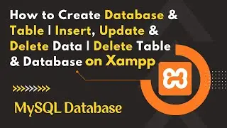 How to Create Database & Table | Insert, Update & Delete Data | Delete Table & Database | Xampp