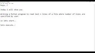 Python Program - Read last n lines of a file