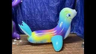 Deflate Inflatable Seal Pool Toy No Pop