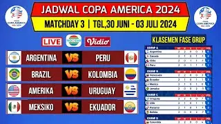 Jadwal Copa America 2024~Jadwal Fase Grup Copa America Matchday 3~Copa America 2024~Live Indosiar