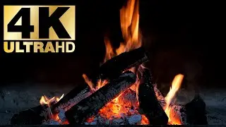 🔥 The Best Burning Fireplace 4K (8 HOURS) with Crackling Fire Sounds NO MUSIC Close Up Fireplace 4K