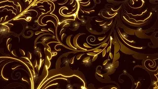VJ LOOPS 2021- Golden Floral Art Motion Background || Floral Shiny Mandala Art Free VJ Loops