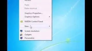 How to create a new file on the desktop in Windows 7