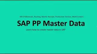 Master Data SAP Production Planning