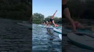 paddleboard yoga is HARD oops 😳 toronto islands things to do