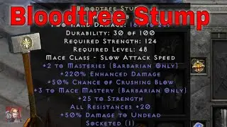 D2R Unique items - Blood Tree Stump (War Club)