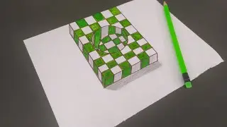 3D Trick art on paper | 3d drawing on paper ... #3d #drawing