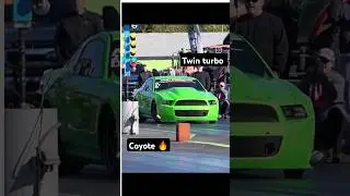 “twin turbo Coyote tear up race track 🔥#coyote #twinturbo