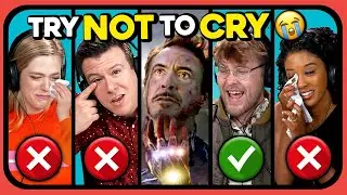 YouTubers React To TRY NOT TO CRY Challenge