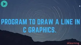 Program to Draw a line in c  graphics.
