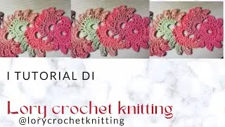 sciarpa crochet con fiori prima parte