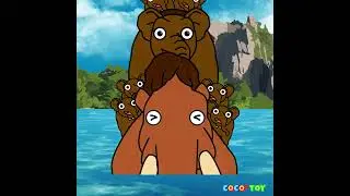 A foolish mammoth, guardian of the crocodile river #Shorts ｜Animals name, Cenozoic animals｜CoCosToy