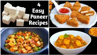 4 Quick Paneer Recipes | Air Fryer Paneer Side Dish | Airfryer Paneer Snacks