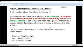 Snowflake Interview Question and Answers, SF, Snowflake Caches