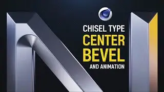 CINEMA 4D Text Center Bevel Chiselㅣ텍스트 중앙 베벨