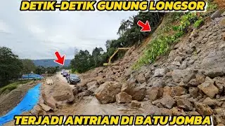 Queues Occur, Batu Jomba Landslides Until It Covers the Road