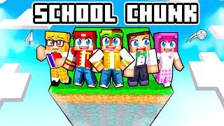 Surviving One HIGHSCHOOL CHUNK in Minecraft!