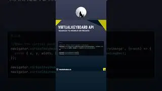 Javascript, VirtualKeyboard API 