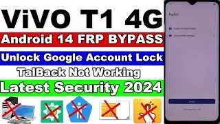 ViVO T1 4G FRP Bypass Android 14 All Vivo Google Account Lock Bypass TalBack Not Working Without Pc