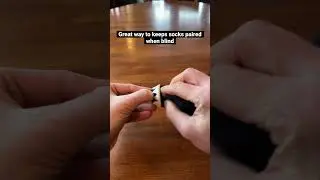 Great way to keep socks paired when blind or visually impaired 
