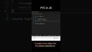 Interview Challenge # 99 || How to use PTC in js #javascript #shorts